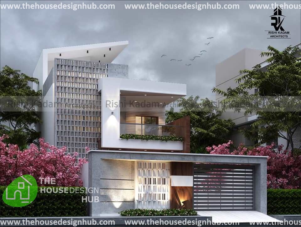 28E. Contemporary House Design for Duplex Buildings Elevations