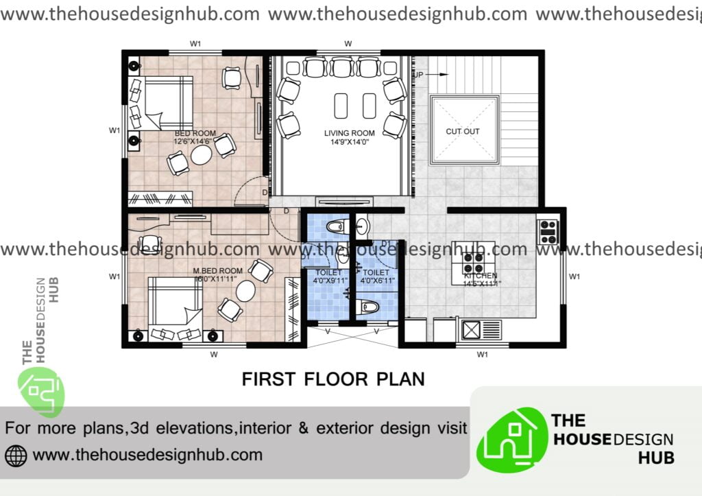 21 X 25 ft 2 BHK Duplex House Plan in 1620 Sq Ft Floor Plans