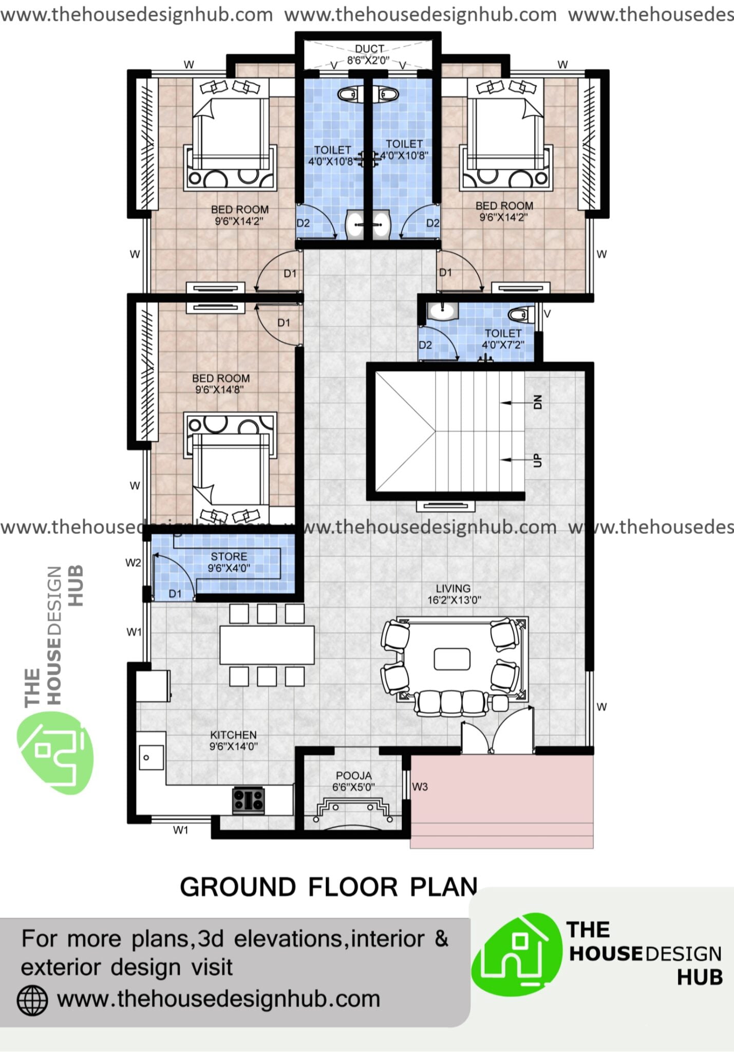 Simple Modern 3BHK Floor Plan Ideas In India The House Design Hub