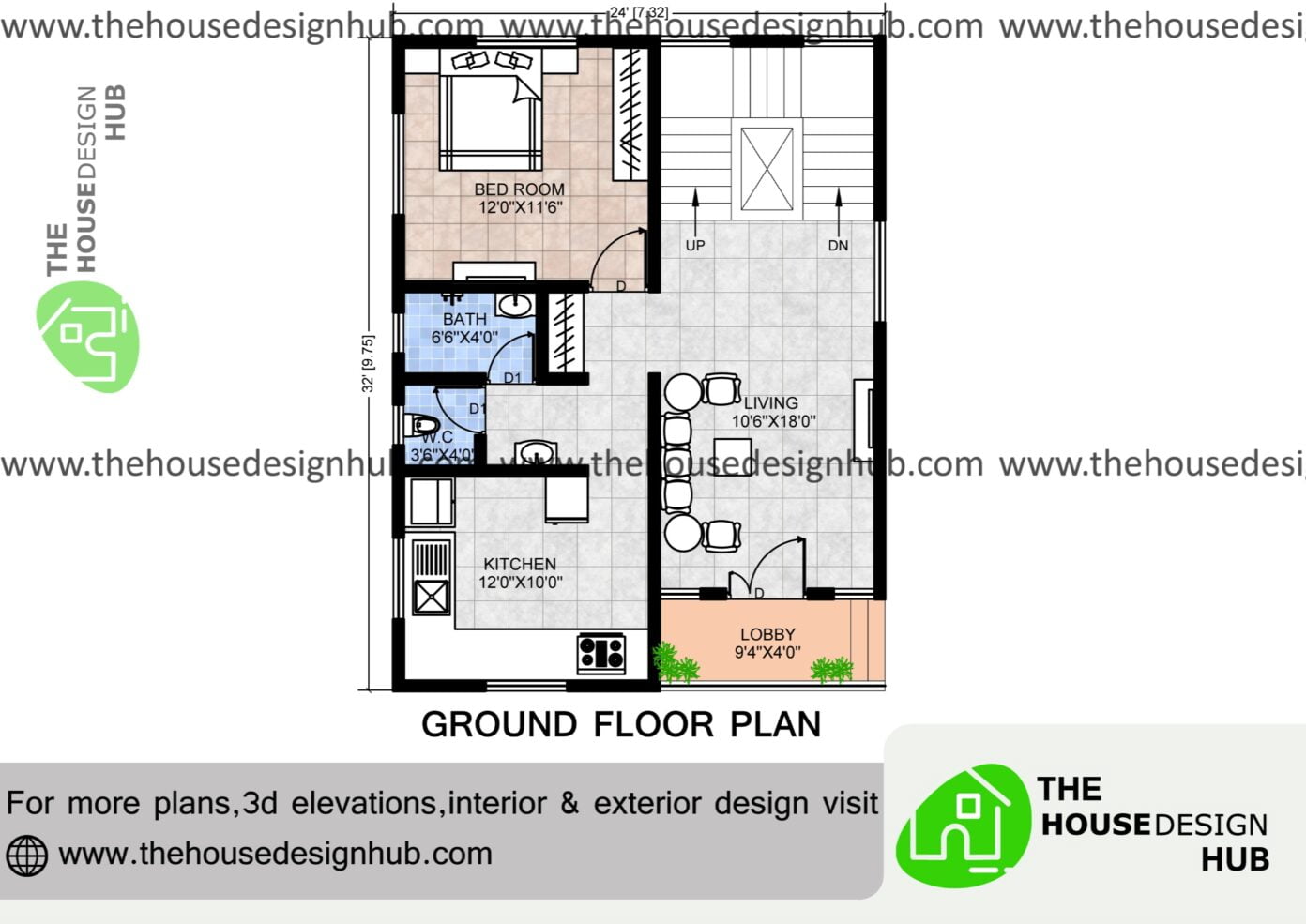1 BHK House Plan With Vastu East Facing Under 800 Sq Ft | The House