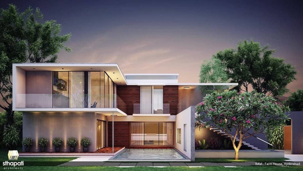 modern bungalow design concept