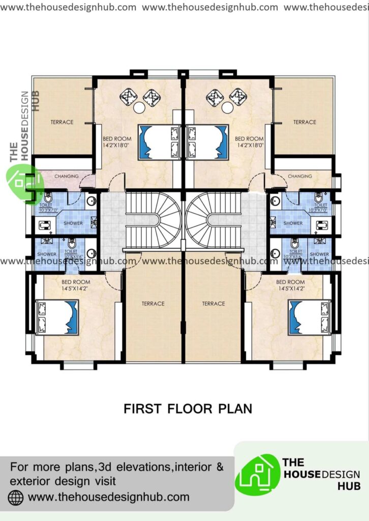 twin bungalow floor plan