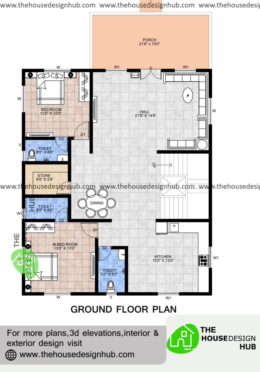 10+ Best Simple 2 BHK House Plan Ideas | The House Design Hub