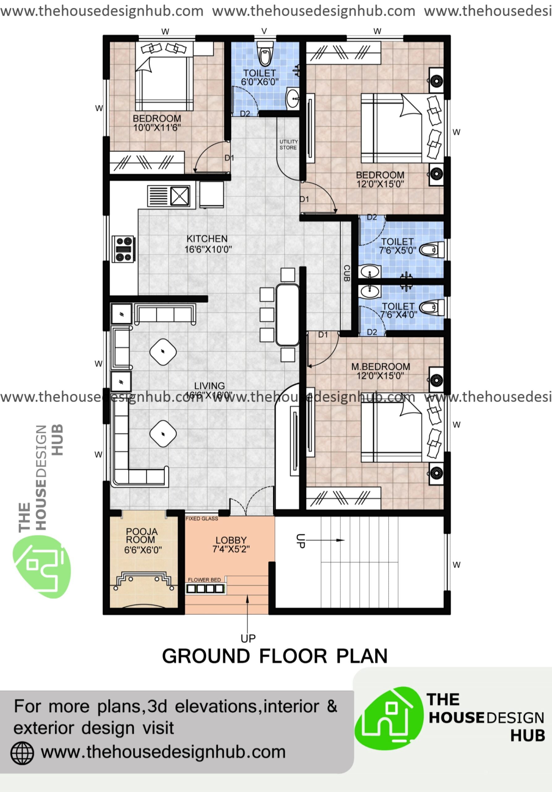 Simple Modern 3BHK Floor Plan Ideas In India The House Design Hub