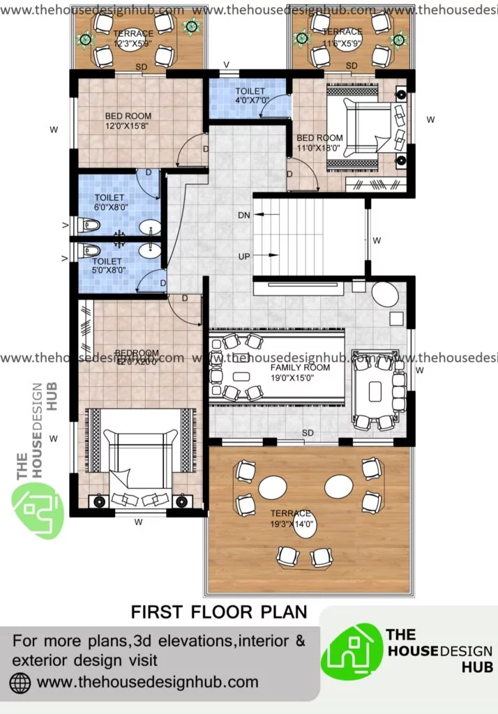 6 bhk duplex house plan