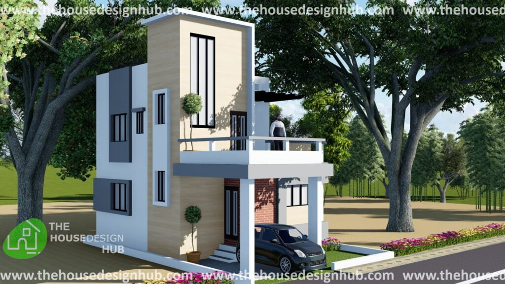 Low Cost Small Modern House Design, Small Underground Parking House Plans Indian Style