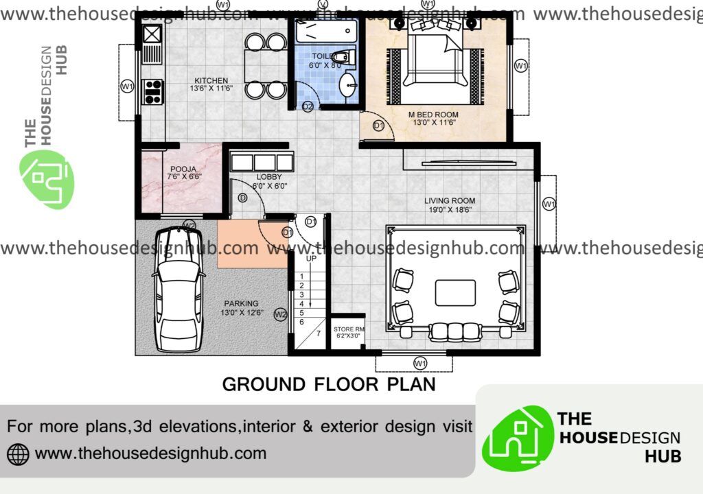 31 Ft 1 Bhk House Plan In 960 Sq, Ground Floor 2000 Sq Ft Indian House Plans