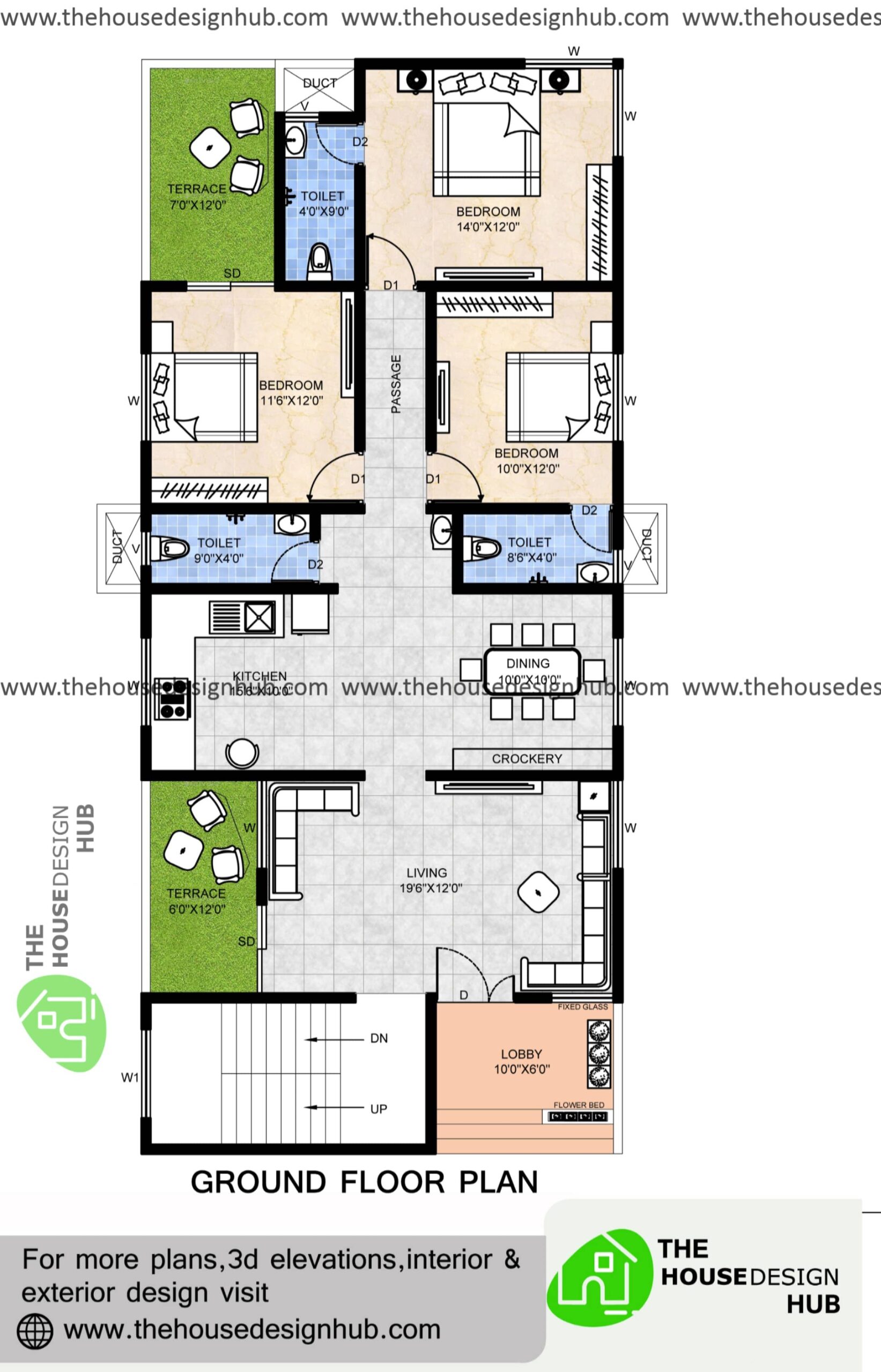 3bhk apartment plan