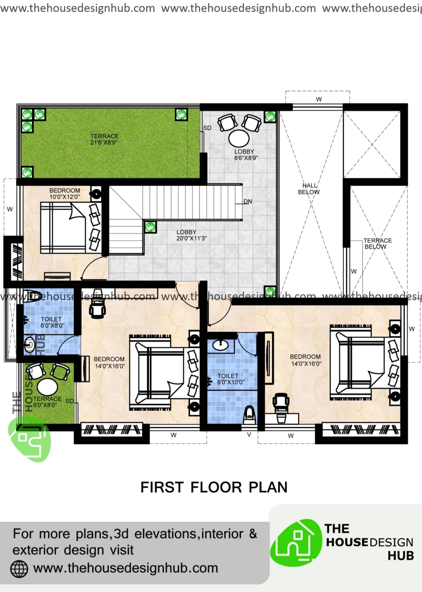 40 X 38 Ft 5 BHK Duplex House Plan In 3450 Sq Ft | The House Design Hub