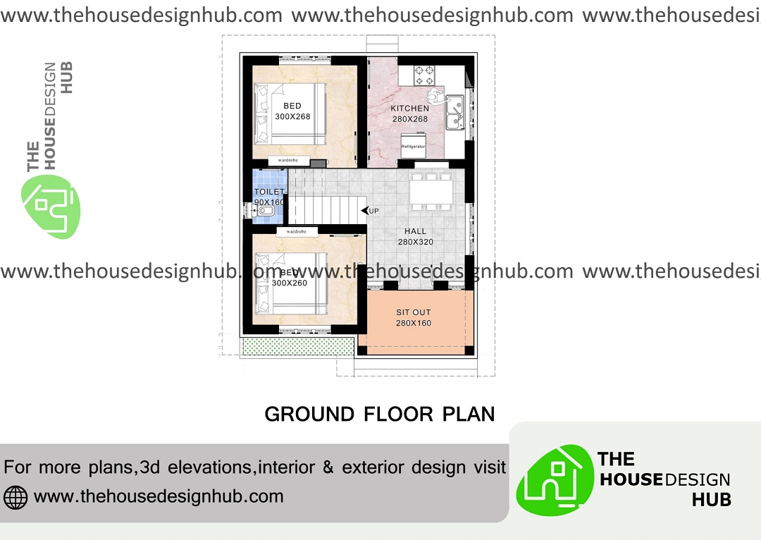 21 X 27 Ft Two Bhk Home Design Under 600 Sq Ft | The House Design Hub