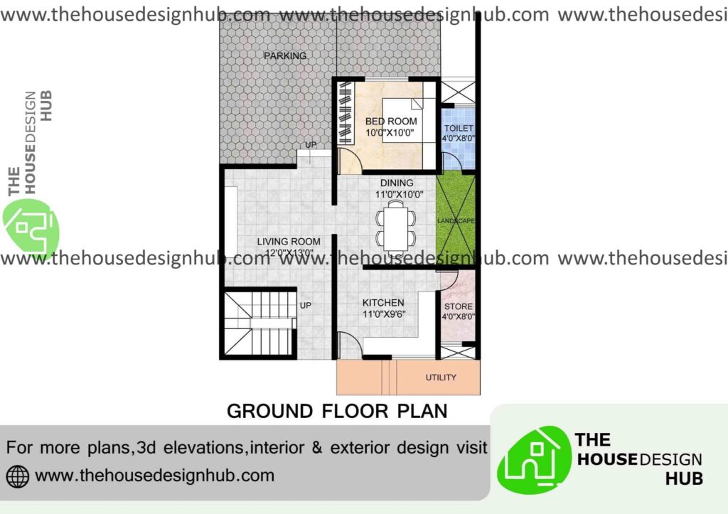 1 bhk house plan layout