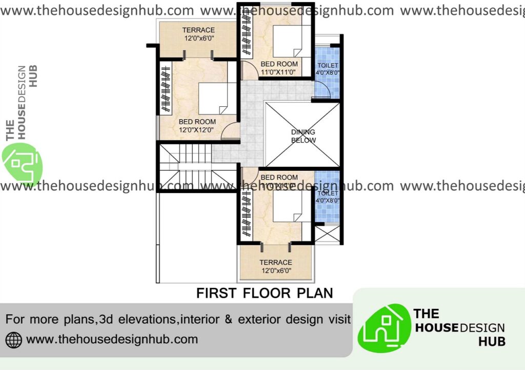 4 bhk duplex house plan