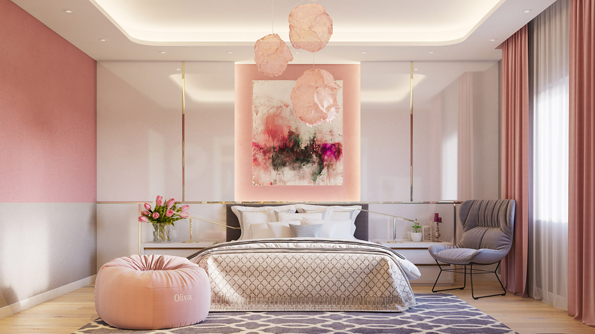 Cool Classy Girly Pink Bedroom | The House Design Hub