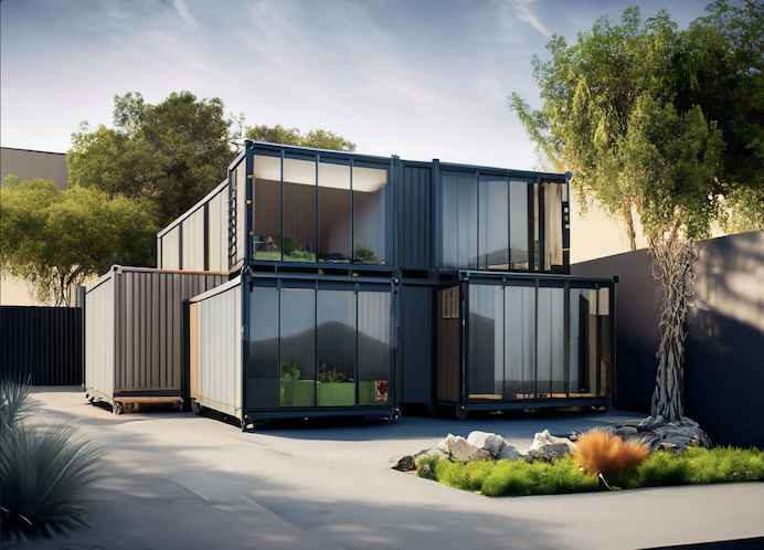 modern container home
