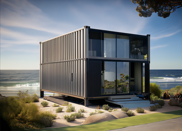 modern container home
