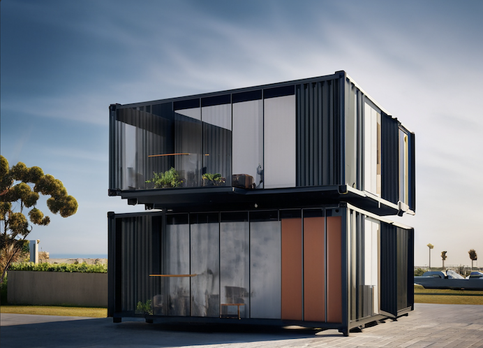 modern shipping container home
