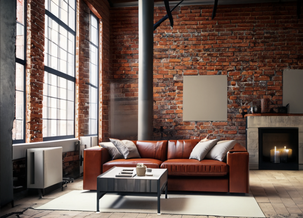 Industrial Chic with Red Brick Walls