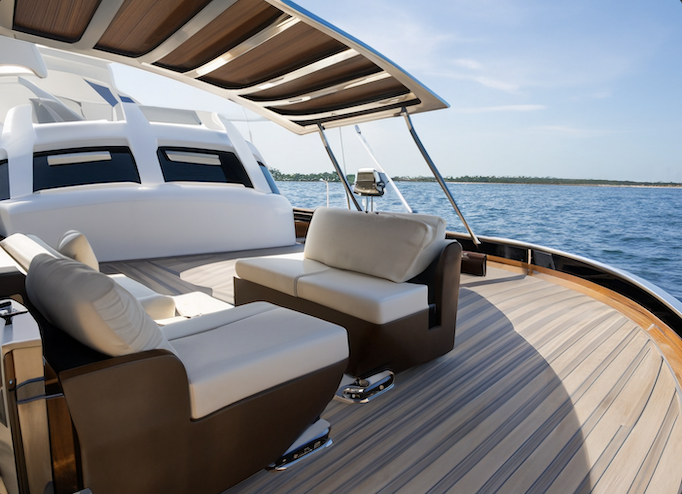 yacht's outdoor space